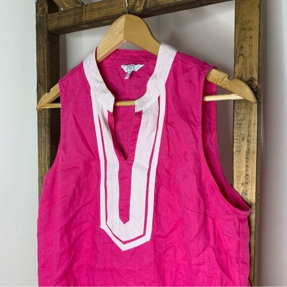 Crown & Ivy Pink Dress with White Accents Size 6 - Picture 2 of 5